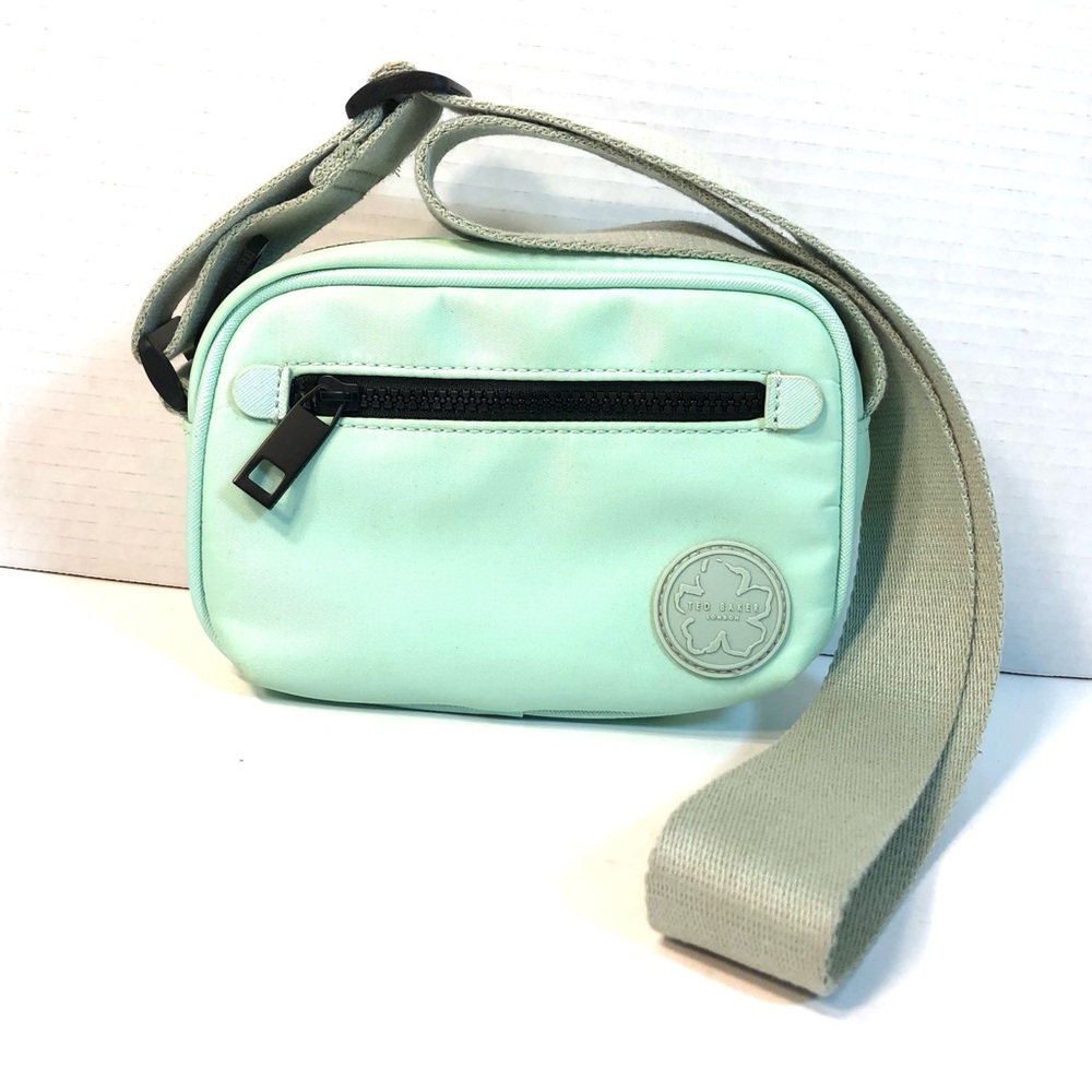 TED BAKER London Mint Green Nylon Camera Bag Crossbody Purse